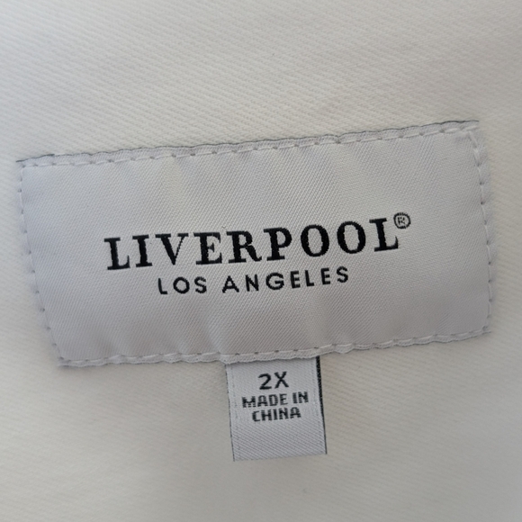 Liverpool Los Angeles Classic Jean Jacket | Porcelain | Size 2XL | NWT - Picture 6 of 10